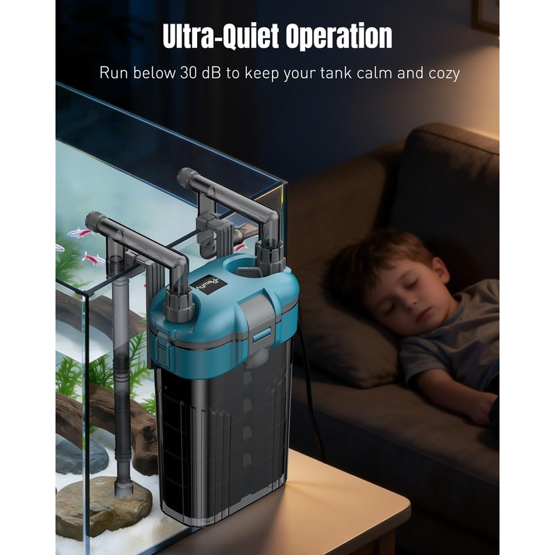 Pawfly 13W Ultra Quiet HOB Aquarium Filter, 120 GPH Hang