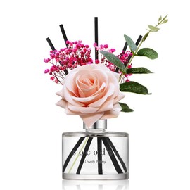 Cocodor Rose Flower Reed Diffuser/Lovely Peony/6.7oz(200ml)/1 Pack/Reed Diffuser, Reed Diffuser Set, Oil Diffuser & Reed Diffuser Sticks, Home Decor & Office Decor, Fragrance and Gifts