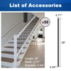 Belinova 50 Pack Round Aluminum Deck Spindles 26" x 0.1''