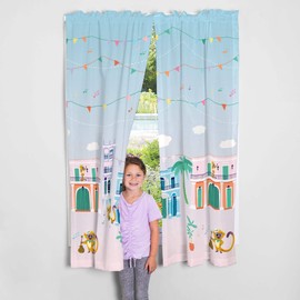 Franco Kids Window Curtain Panels Drapes Set, 82 in x 63 in, Sony Vivo