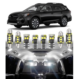 BMT xms Car Interior LED Light Replacement for Subaru Outback 2010-2024,6000K Super Bright Interior Light Bulbs Package, 12pcs
