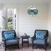 Horizent Indoor Outdoor Glass Clocks Waterproof Rustic Coastal Country Wall