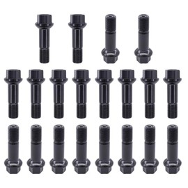 ApplianPar 20Pcs Black Stainless Steel Wheel Lug Bolt for C180 C200 C250 C300 C350 CL65 E63 GL450 GL550 GLE550 ML350 GLE450 GLE63 AMG S