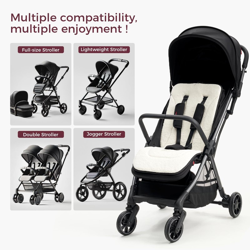 Momcozy Reversible Stroller Cushion | Universal Breathable Stroller Liner |