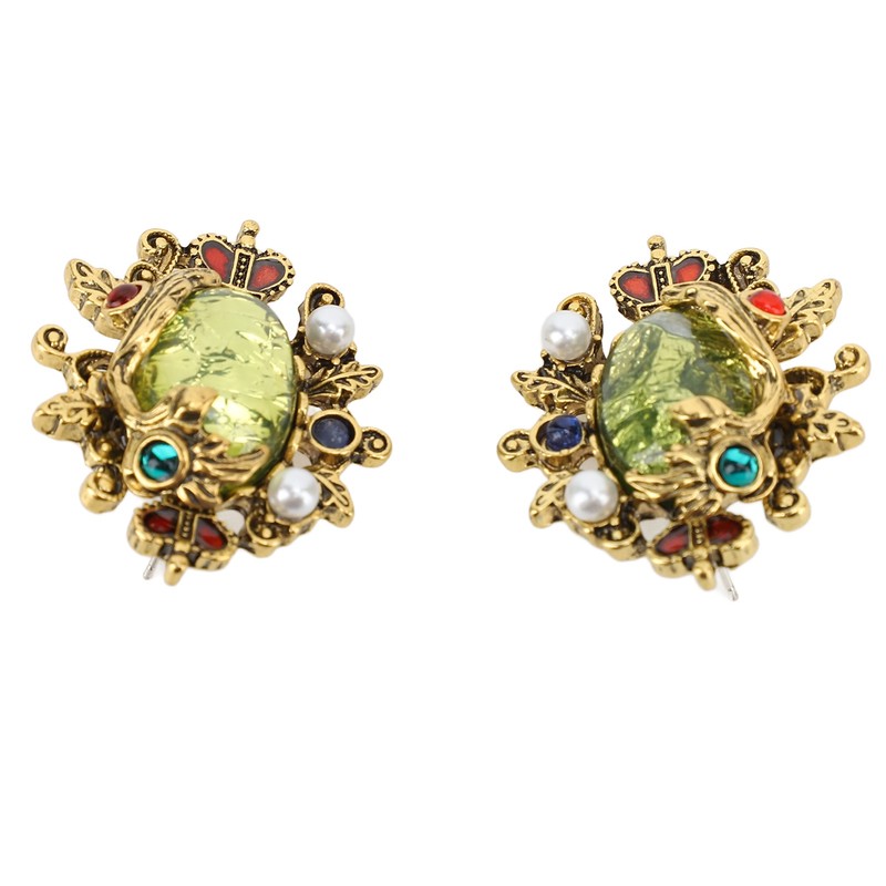 Vintage Court Style Earrings Fashionable Exquisite Luster Retro Earrings for