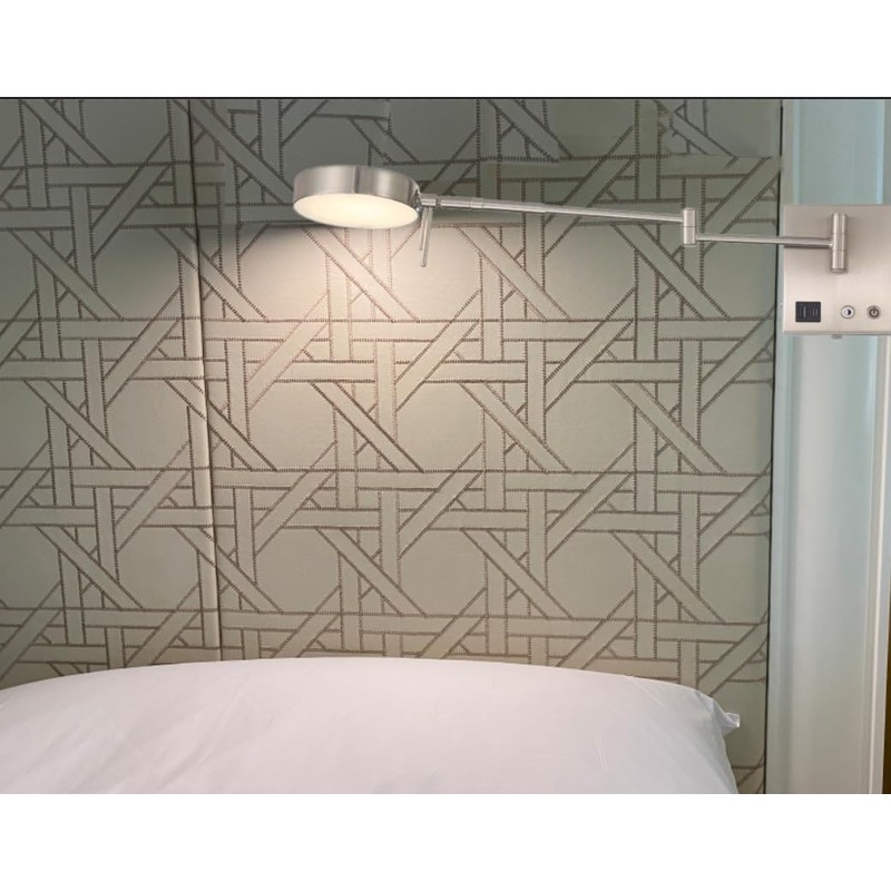 HomeFocus Swing Arm Wall Light,Bedside LED Reading Wall Light with