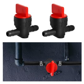 VIKKSAER 2Pcs 1/4 Inch Inline Fuel Shut-Off Valve, Gas Shut-Off Valve, Fuel Cut-Off Valve, Replacement for Brigs-Straton 698183 494768 493960 698181 697947