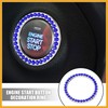 Partuto 5 Pcs Car Engine Start Stop Decoration Ring Rhinestone