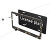 Foruidea Gold Queen Bees and Honeycomb Matte Aluminum License Plate