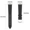 Smart Watch Leather Replacement Strap Black Smart Watch Wristband Strap