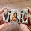 NKlaus - Jesus Christ - Icon Triptych Christian - Wooden