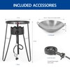 Outdoor Cooker with Iron Wok and Propane Burner, 54,000 BTU