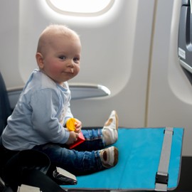 Toddler Airplane Bed - Toddler Airplane Seat Extender Aeroplane Bed for Children Portable Airplane Foot Hammock for Kids Toddler Baby Plane Travel Essentials to Lie Down Rest on Plane (Blue)