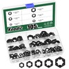 Keadic 105 Stück Push On Lock Nuts Sortiment Kit, interne