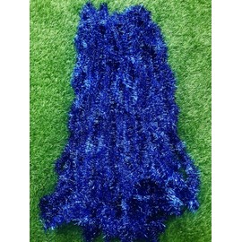 Blue Christmas Tinsel Garland Metallic Streamers Christmas Tree Decorations Ornaments Set Happy New Year Party Ceiling Hanging Stockings Decorations Indoor Sparkly Garland Decoration 28 Feet 5 Pieces