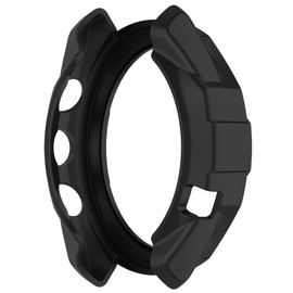 Case Cover Compatible with Garmin Approach S70 47mm Protector Covers, Disscool Soft Anti Drop TPU Replacement Full Coverage Protective Cases Smart Watch Accessories(Black)