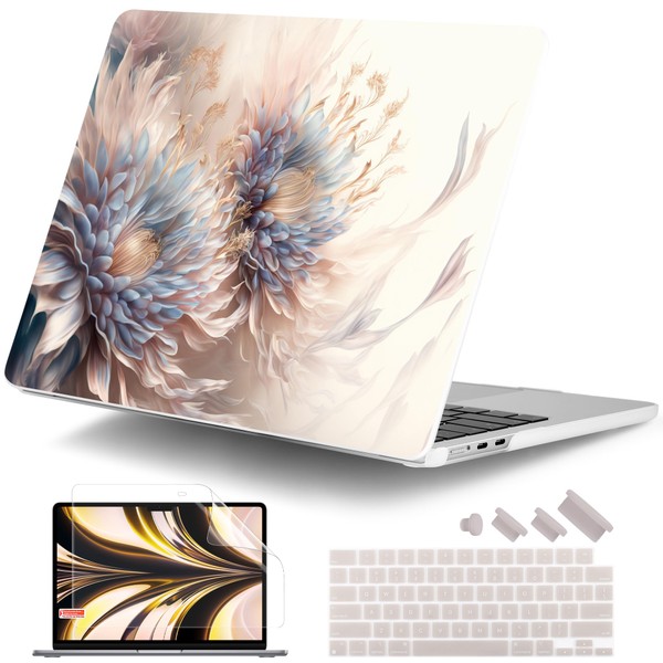 DONGKE Compatible with M3 MacBook Air 13.6 inch Case 2022