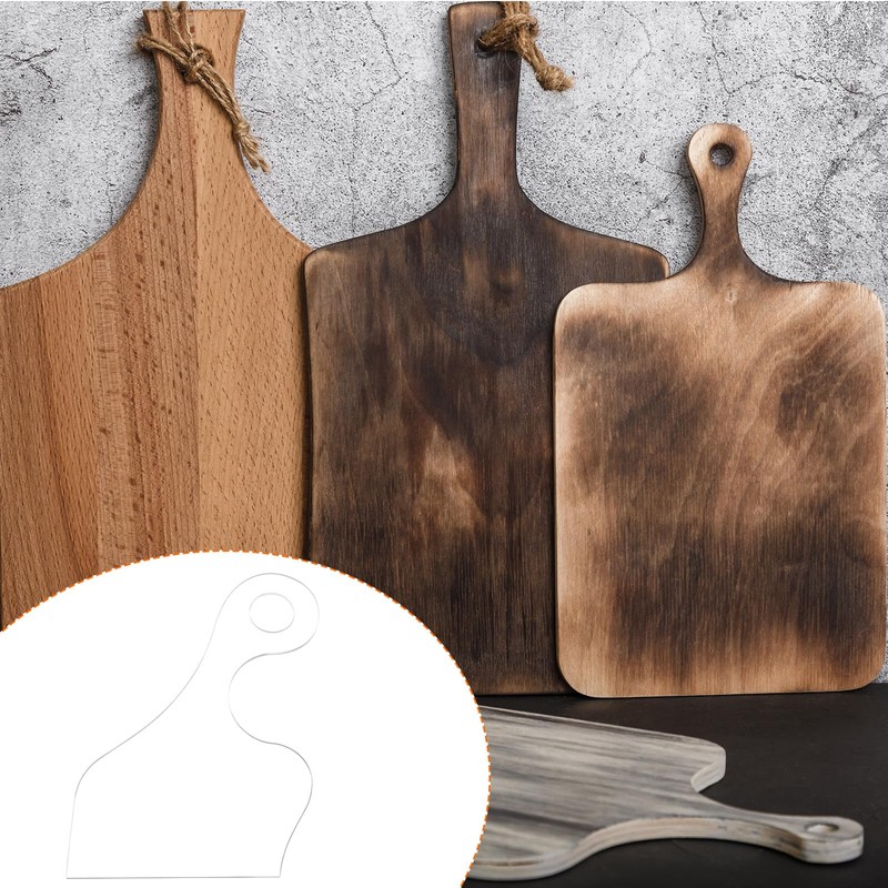 sourcing map 5.9" x 9.8" Charcuterie Board Template Acrylic Handle