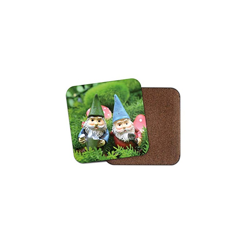 1 x Funny Garden Gnomes Coaster - Gardening Cute Dad