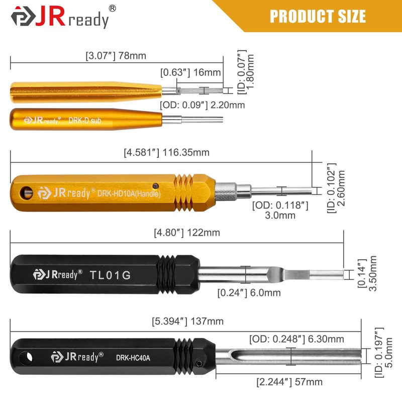 JRready ST5227 Terminal Removal Tool Kit Removable Te/Amp/Harting D Sub