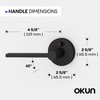 Okun Muse 1 Pack Privacy Door Handle for Bathroom and