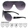 Khan Ridge - Rimless One Piece Shield Sunglasses (Smoke Silver)