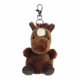Aurora® Adorable Palm Pals™ Truffle Brown Horse™ Clip-On - Fun Collectible Plush for Kids and Adult Collectors - Perfect for Decorating Rooms and Birthday Gifts - Brown 4 Inches