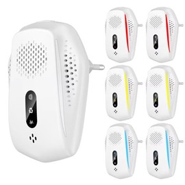 Upgraded Ultrasonic Pest & Insect Repeller – Indoor Electronic Plug-in Control, Ultrasonic Repellent for Roach Rodent Mouse Bugs Mosquito Mice Spider Ant, Safe for Pets, 3 Mode Switching (White-B)