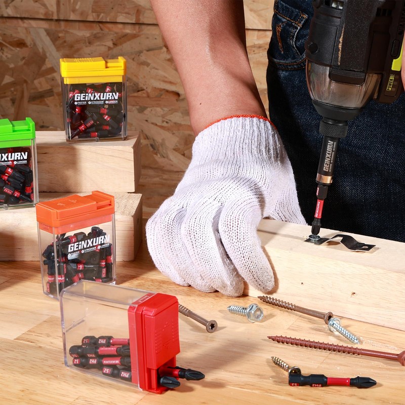 Geinxurn Impact Hex Screwdriver Bits Set,45 Pcs 2" Magnetic Metric(4