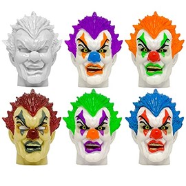 Figures Toy Company Set of 6 Clown Heads for 8 Inch Type S Retro Action Figures