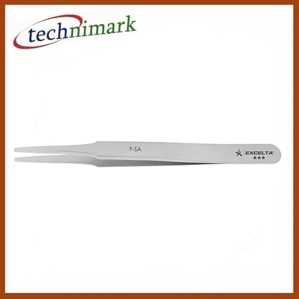 Excelta F-SA Stainless Steel Anti-Magnetic Tweezer with Tapered Flat Point