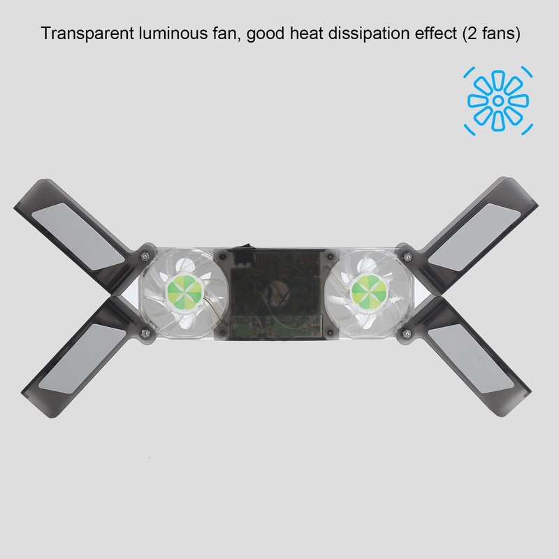 Laptop Cooler Pad Dual Fan Light Emitting Notebook Speaker Foldable