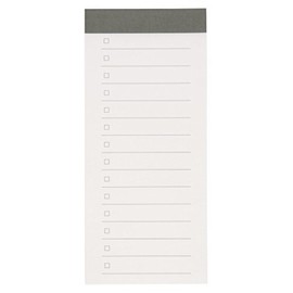 MUJI Short Notepad Checklist, 40 Sheets, 14 Lines, Approx. 3.2 x 7.3 inches (82 x 185 mm)