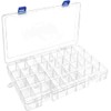 DIFIT Plastic Organizer Box with Dividers - Bead Storage &