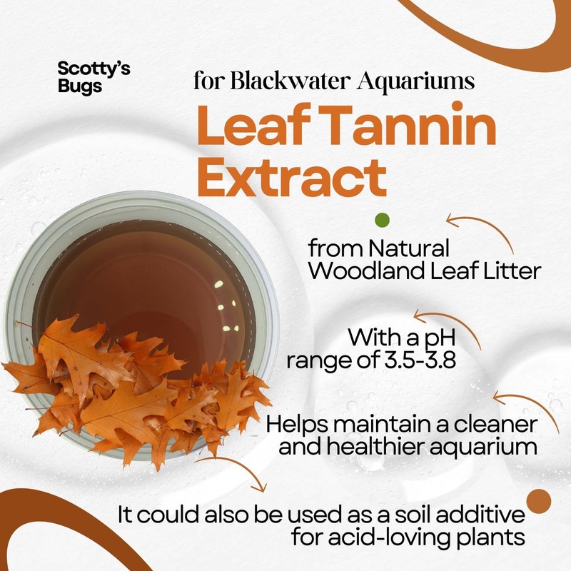 SCOTTY'S BUGS Natural Leaf Tannin Extract Water Conditioner for Blackwater