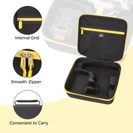 Tourmate Hard Storage Case for DEKOPRO Power Drill Cordless - Travel Case for 20 Volt Drill Driver Kit(Only Case) (Black)