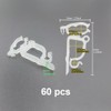 WYAN 60 PCS Gutter Hooks,Removable Combination Gutter Hooks,Plastic Gutter Clips,Christmas