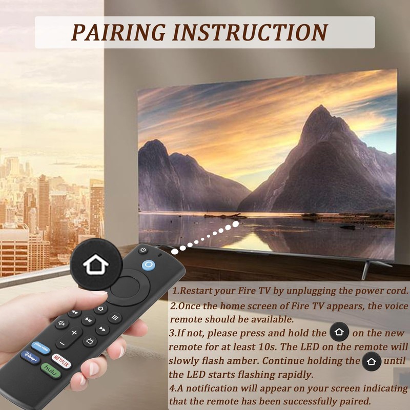 JKZTJOF L5B83G Replacement Voice Remote Replacement for Stick (4K, 4K