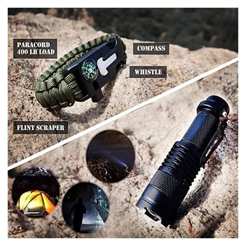 Allgo Outdoors 150+ Tactical Survival and Med Kit Emergency First