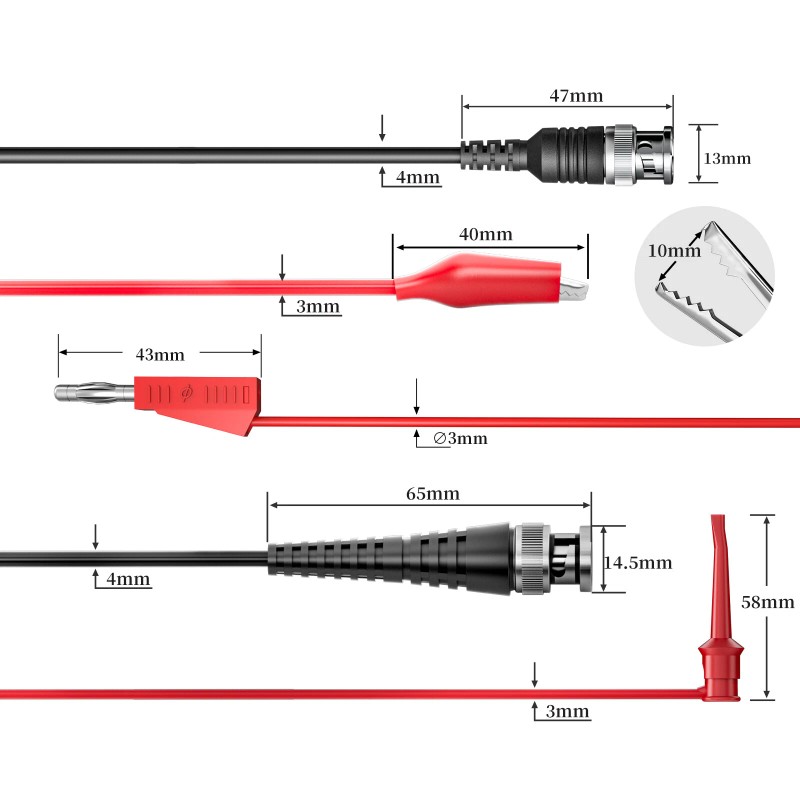 Peakelect Universal Oscilloscope Probes with Accessories Test Lead Kit 100MHz