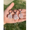 New Moon Beginnings Rose Quartz Crystal Pendant with 18" Adjustable