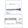 HAFD Heavy Duty Wall Anchor for Coach Screws 8x70mm with