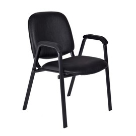 Regency Ace Vinyl Stack Chair, Black
