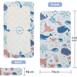 Cot Bed Fitted Sheets 140 x 70 Cotton Jersey | Hypoallergenic Toddler Bed Sheet Fully Elasticated Skirt Breathable Easy Care | Junior Bed sheets