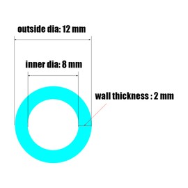 Silicone Tube 5/16"(8mm) ID x 1/2"(12mm) OD Clear Flexible Silicone Rubber Tubing Water Air Hose Pipe Transparent (3.3ft / 1m；8 x 12mm)