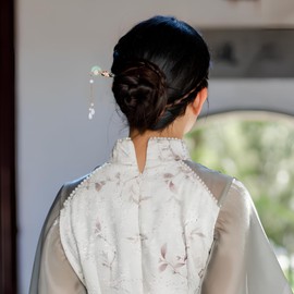 Frcolor Wooden Hair Accessories, Hair Accessories, Hair Ornament, For Women and Girls, 1 Piece Set of 4