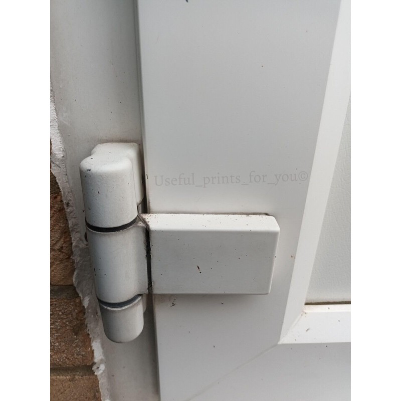 Generic 3 Pack Square Flag Hinge Replacement Covers, White, Plastic,