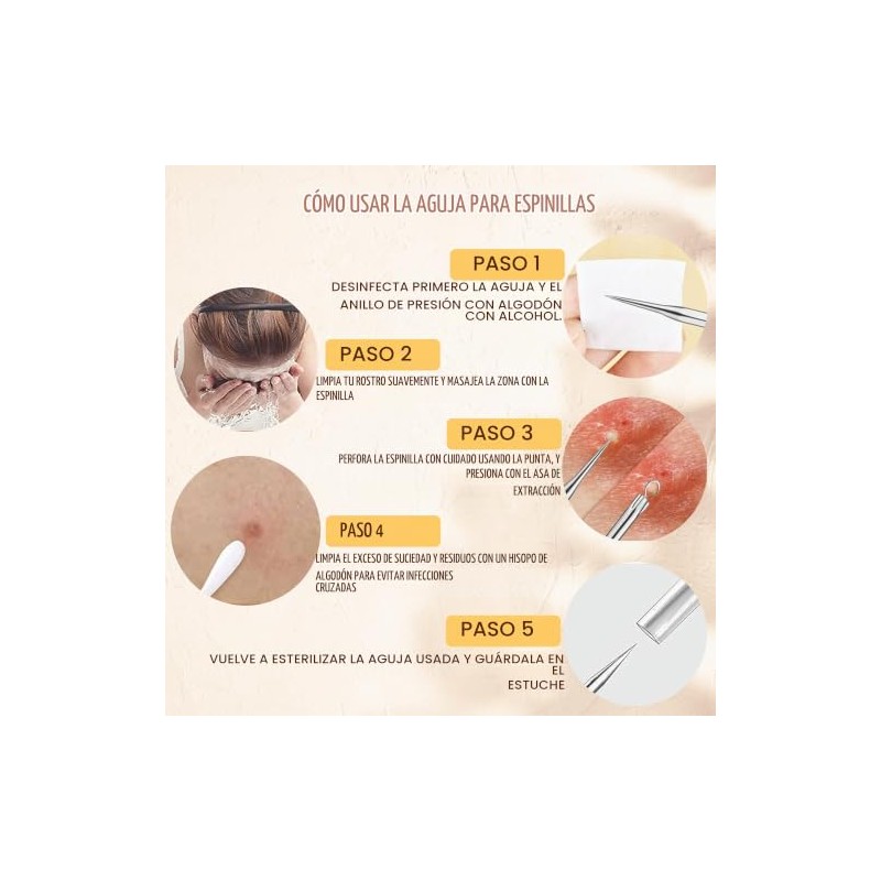 16 piezas – Kit de herramientas para eliminar espinillas y