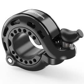toptrek Bicycle Bell Mountain Bike, Innovative Aluminium Alloy Bell Bicycle, 2024 Upgrade 110 dB Bicycle Bell Loud Bicycle Bell for Road Bike Ebike MTB, 22.2-31.8 mm Handlebar (2024 - Black)