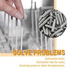 Cenipar Dishwasher Rack Tine Prong Repair End Cover Caps (100pcs) Anti Slip 1 inch Round Tips